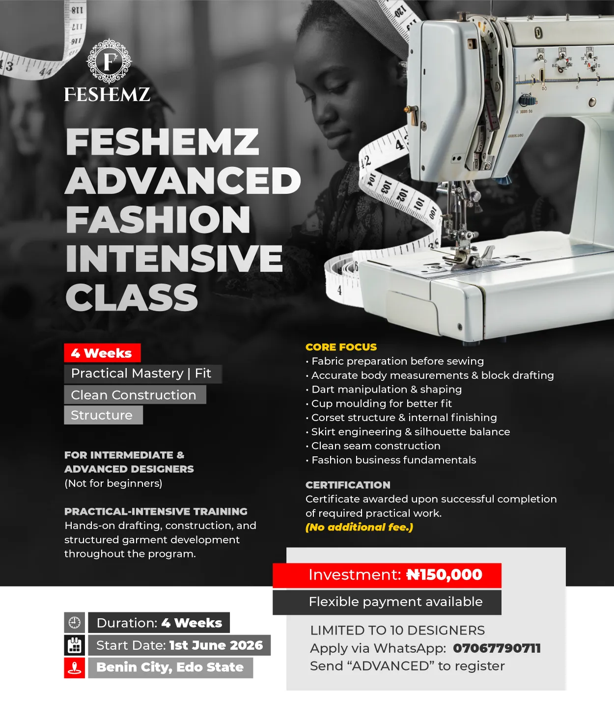 Fashion intensive class design