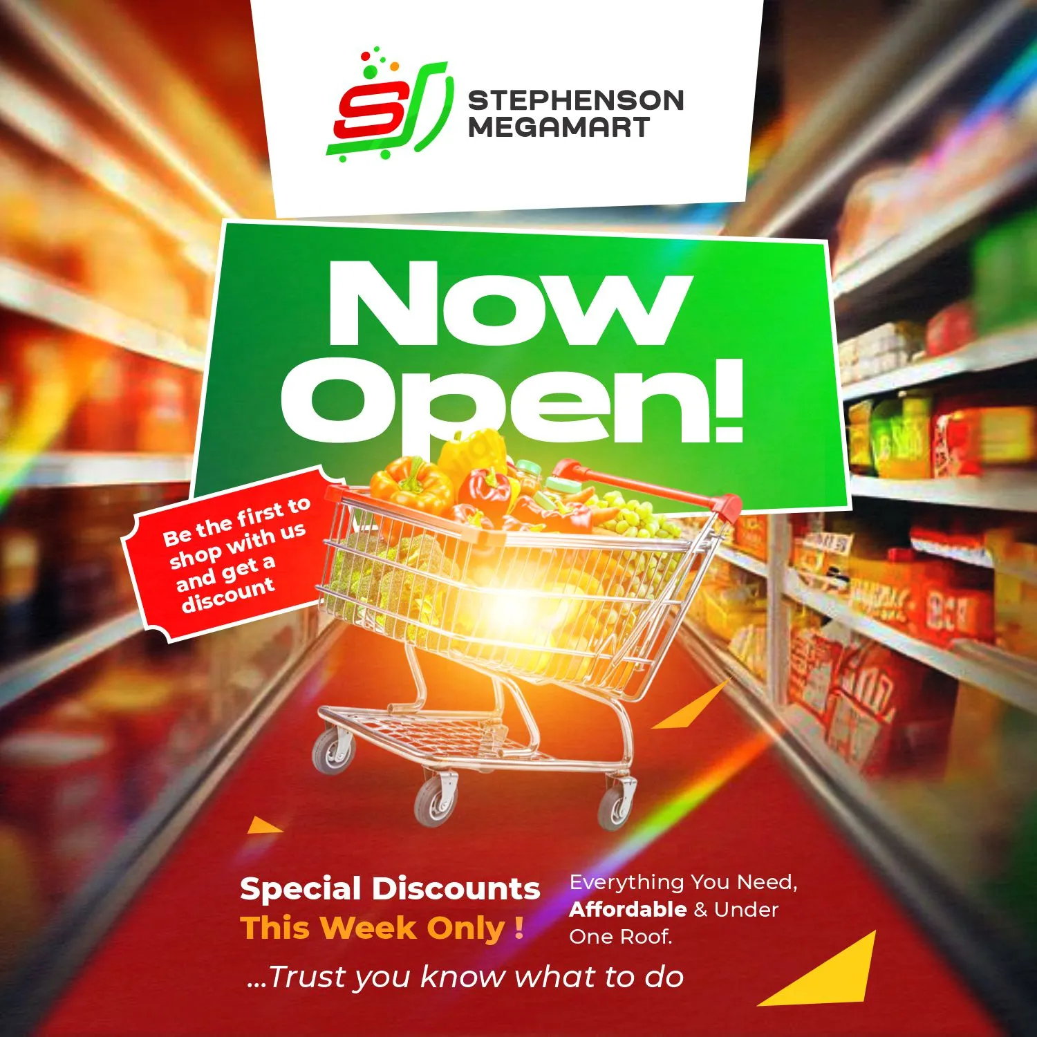 Stephenson Supermarket store opening artwork