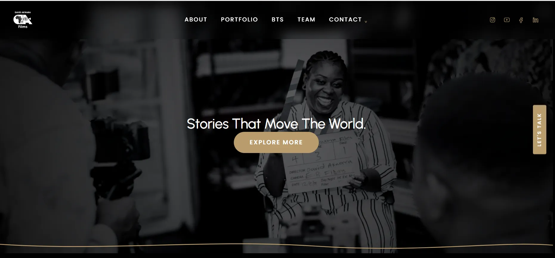 David Akwara Films website design