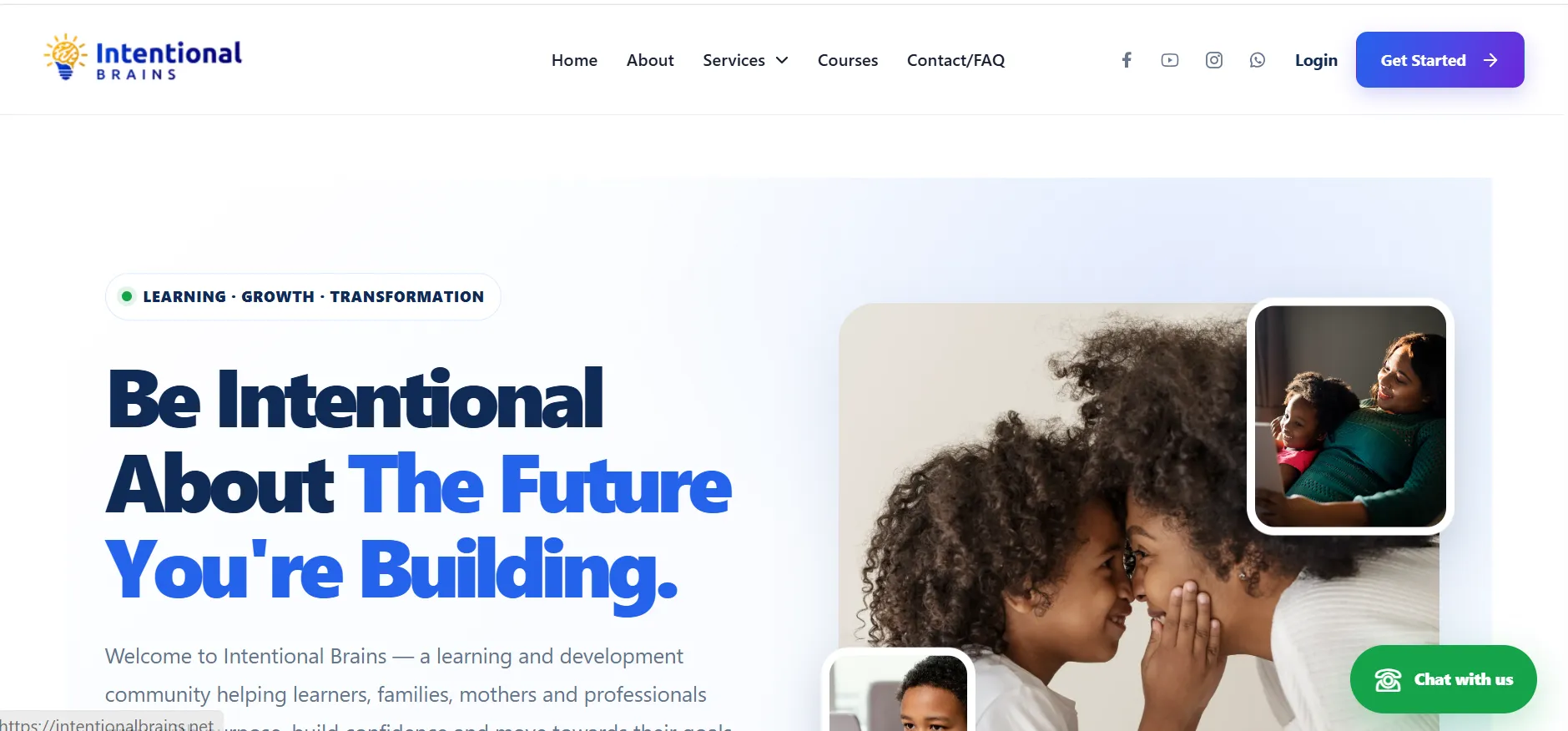 Intentional Brains website design